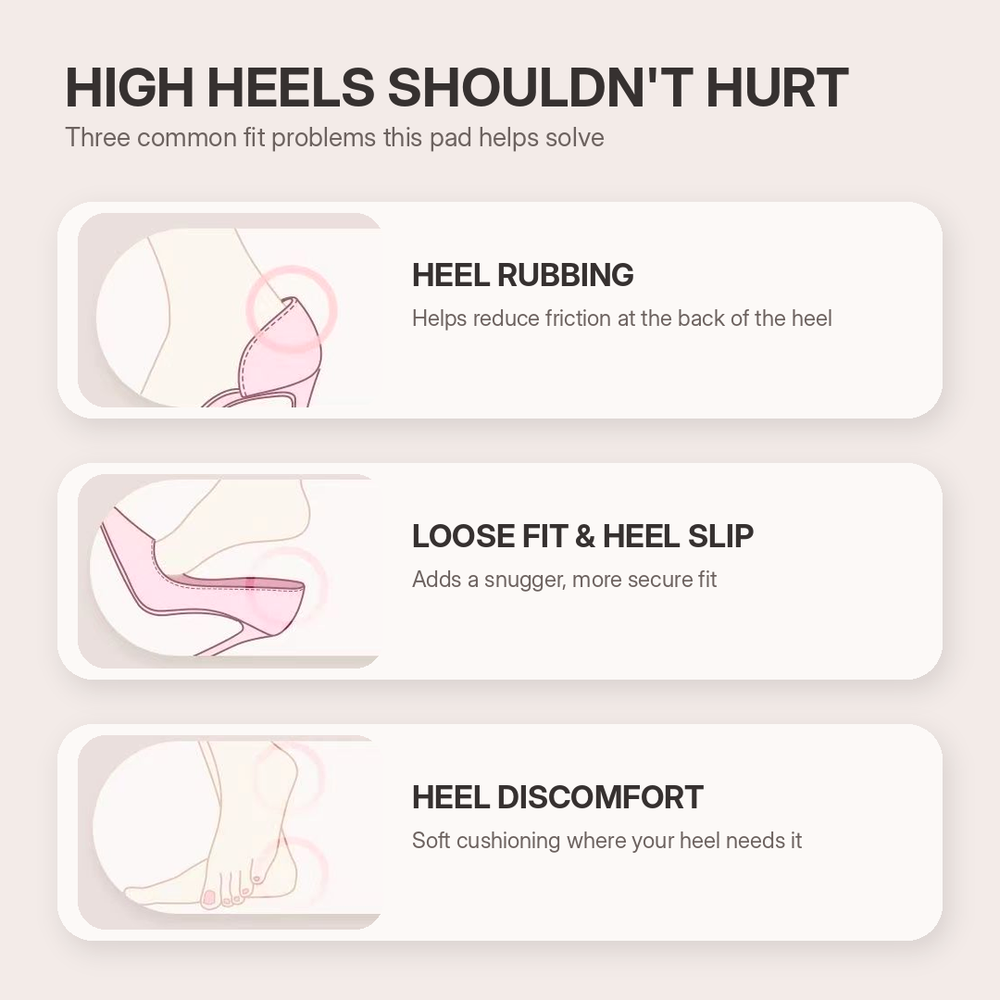 Shoe Size Reducer & Anti Friction Heel Pad
