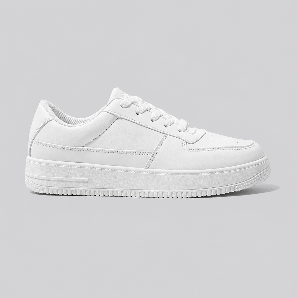 All White Height Increasing Sneaker