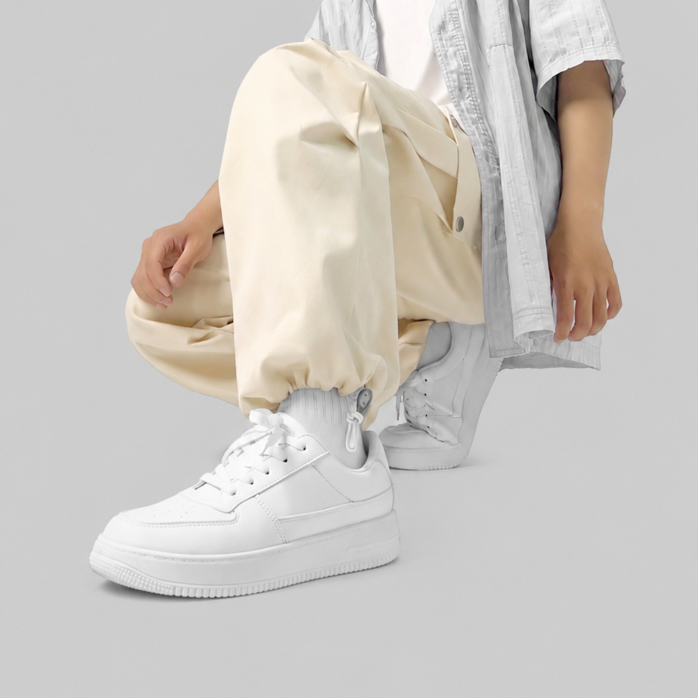 All White Height Increasing Sneaker