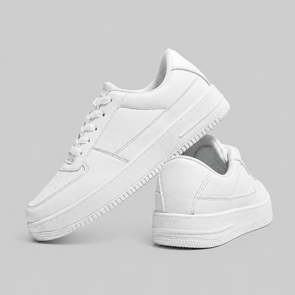 All White Height Increasing Sneaker