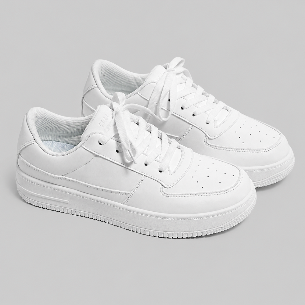 All White Height Increasing Sneaker
