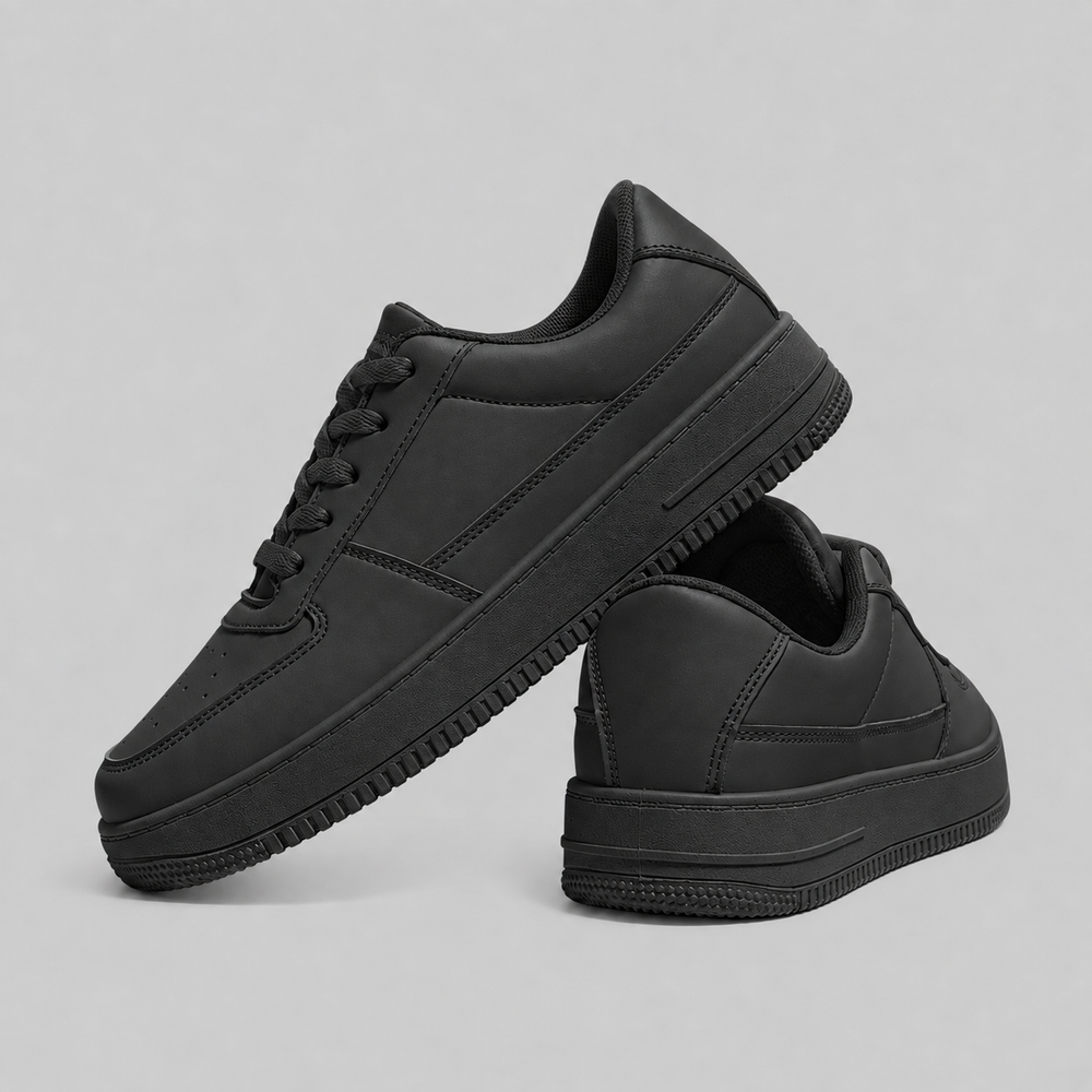 All Black Height Increasing Sneaker