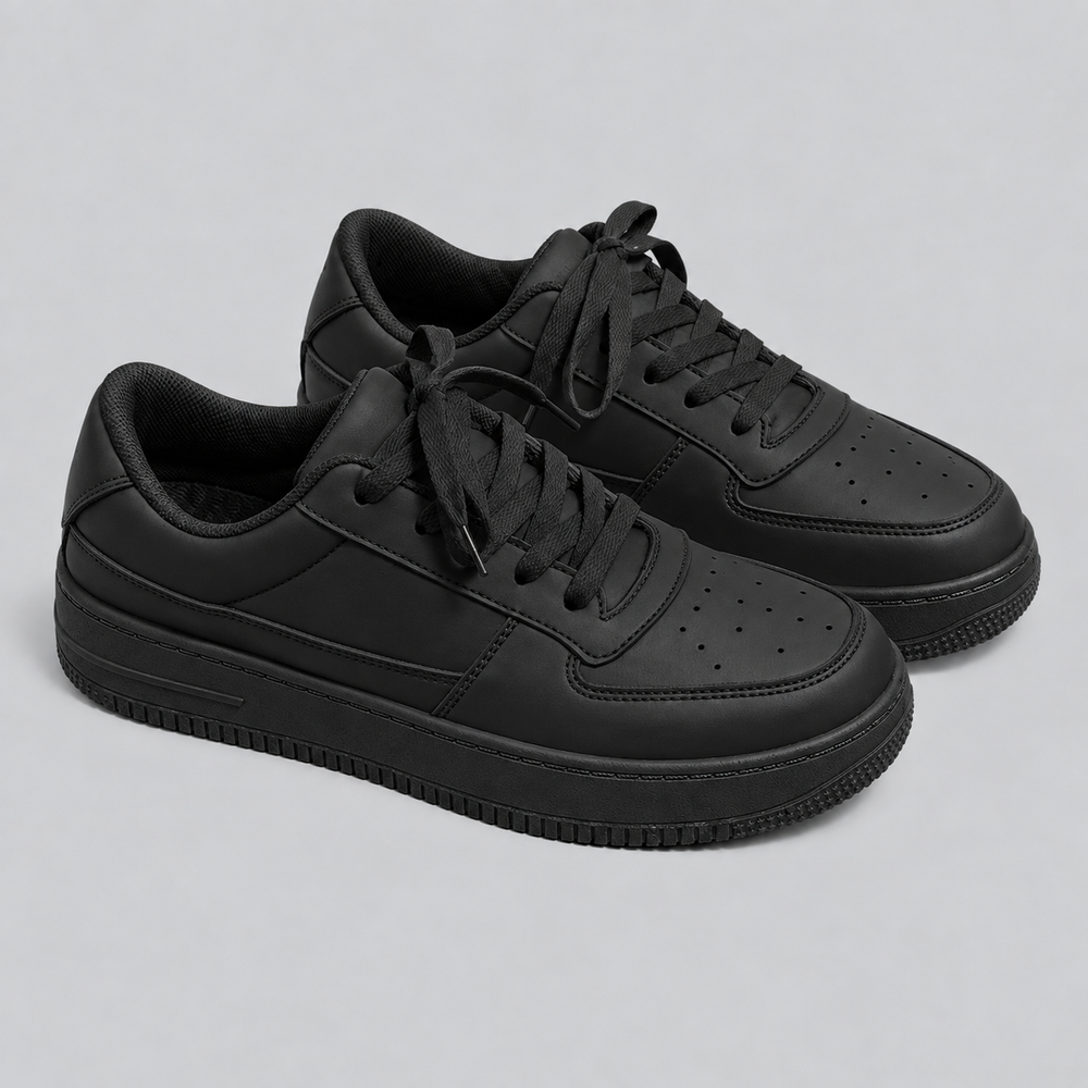 All Black Height Increasing Sneaker