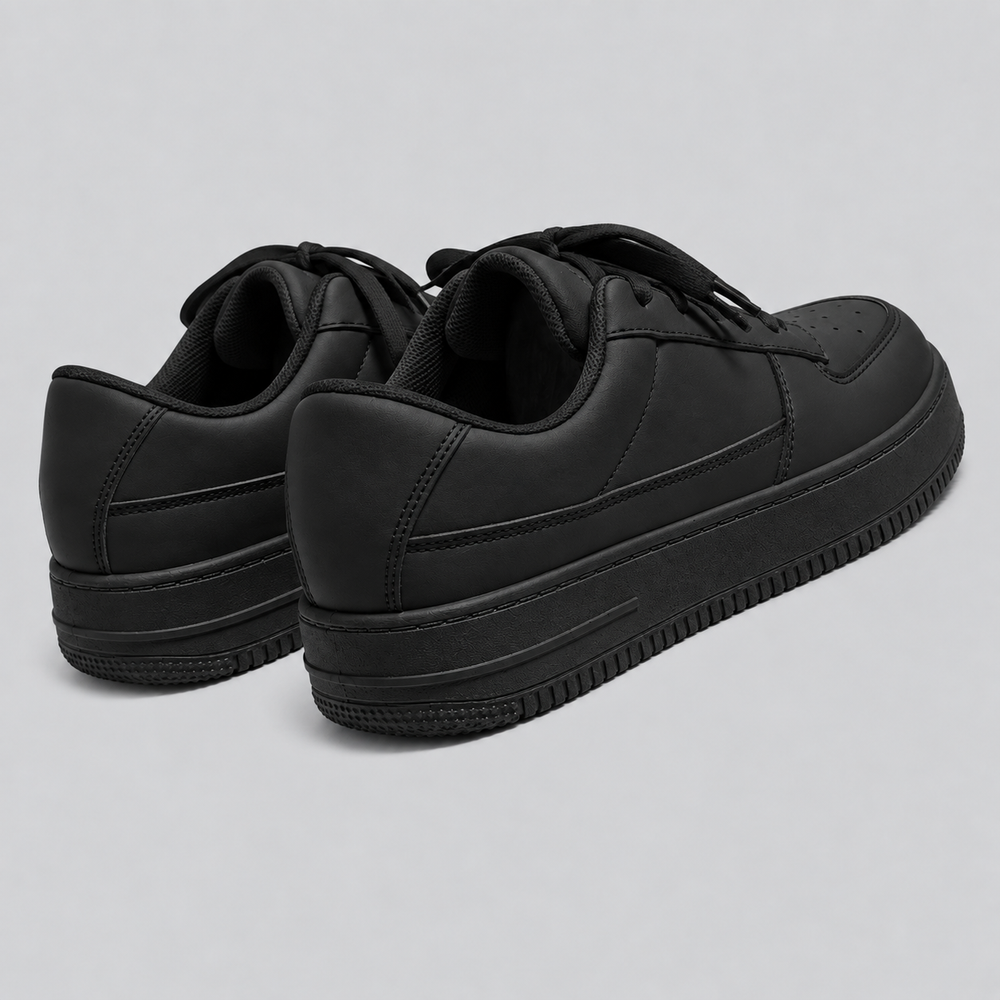 All Black Height Increasing Sneaker