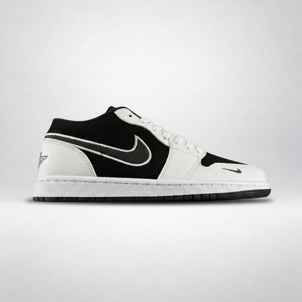 Air Jordan 1 Low Black Suede & Pebbled Leather