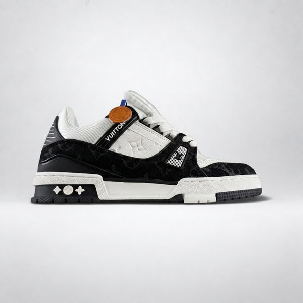 LV Trainer Monogram Denim Black - White