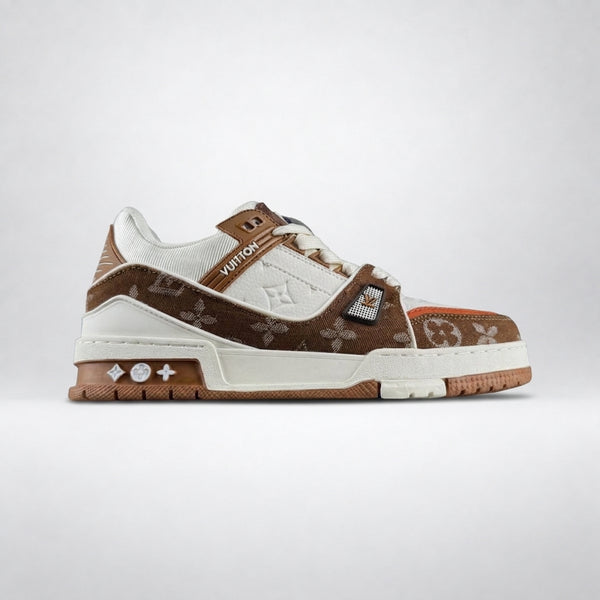 LV Trainer Monogram Denim Moka Brown