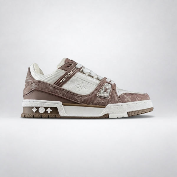 LV Trainer Monogram Denim Beige Brown