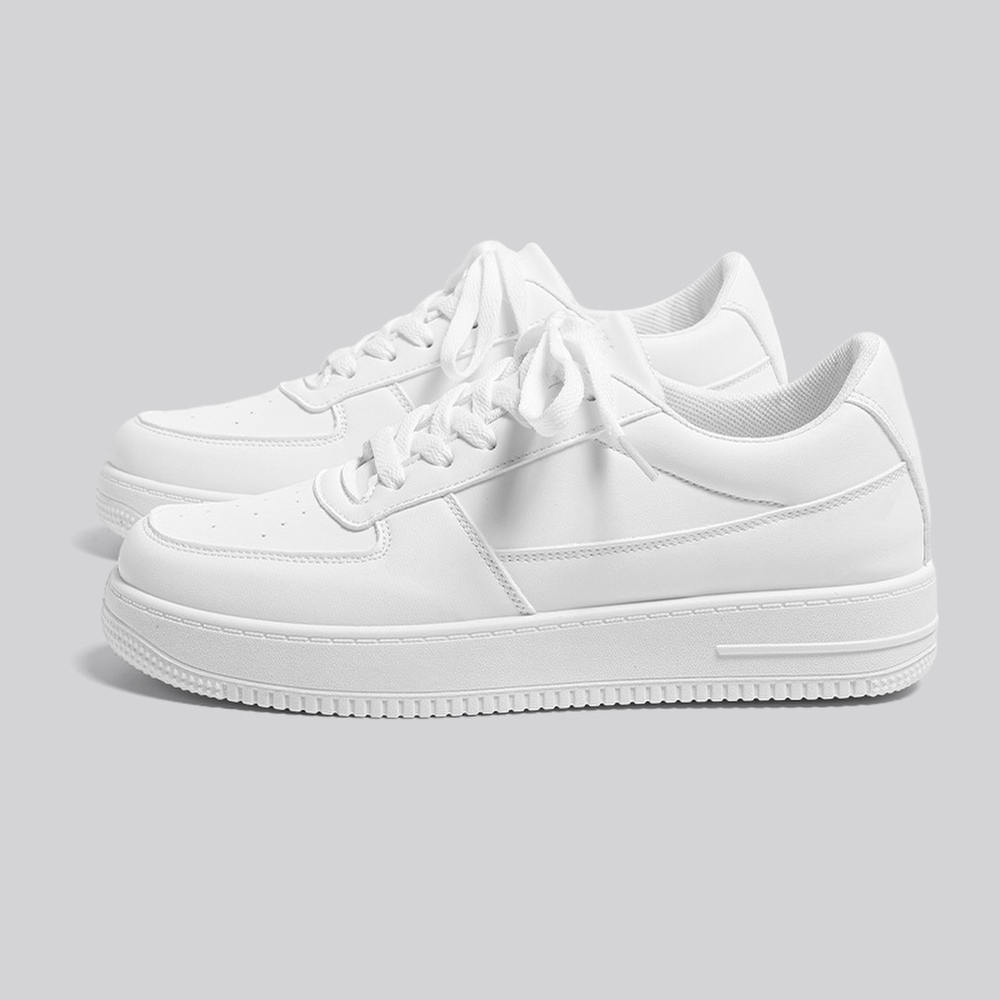 All White Height Increasing Sneaker