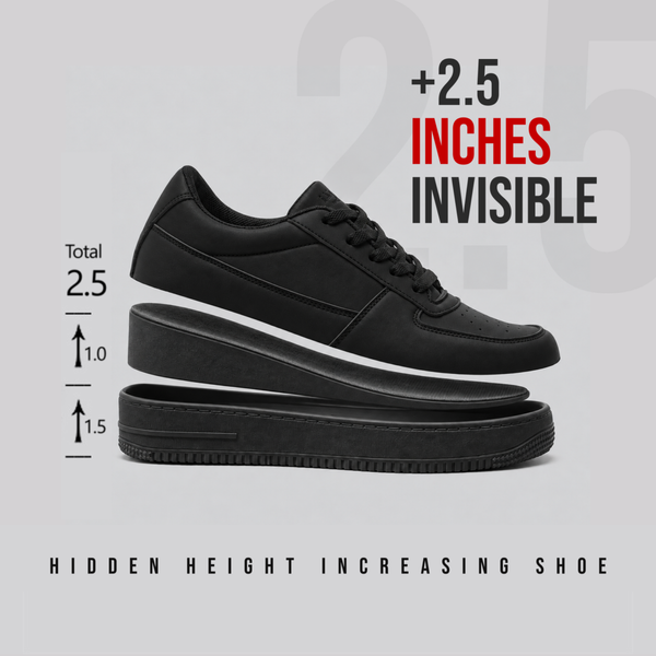 All Black Height Increasing Sneaker