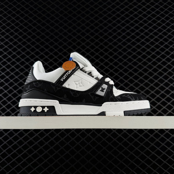 LV Trainer Monogram Denim Black - White