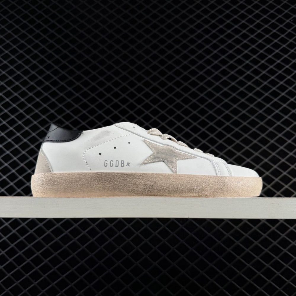 Super-Star Grey Suede Star & Black Heel Tab