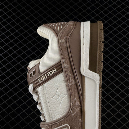 LV Trainer Monogram Denim Beige Brown