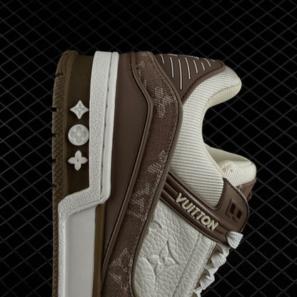 LV Trainer Monogram Denim Beige Brown