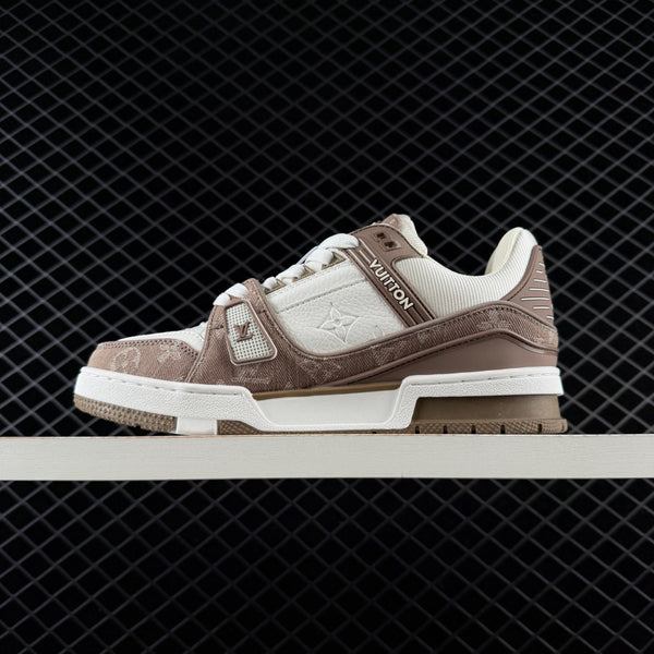 LV Trainer Monogram Denim Beige Brown