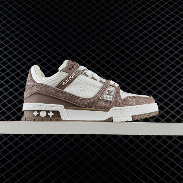 LV Trainer Monogram Denim Beige Brown