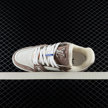 LV Trainer Monogram Denim Beige Brown