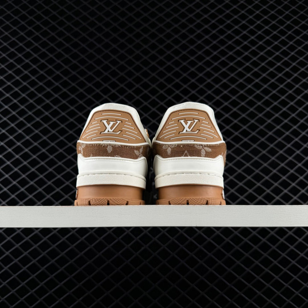 LV Trainer Monogram Denim Moka Brown