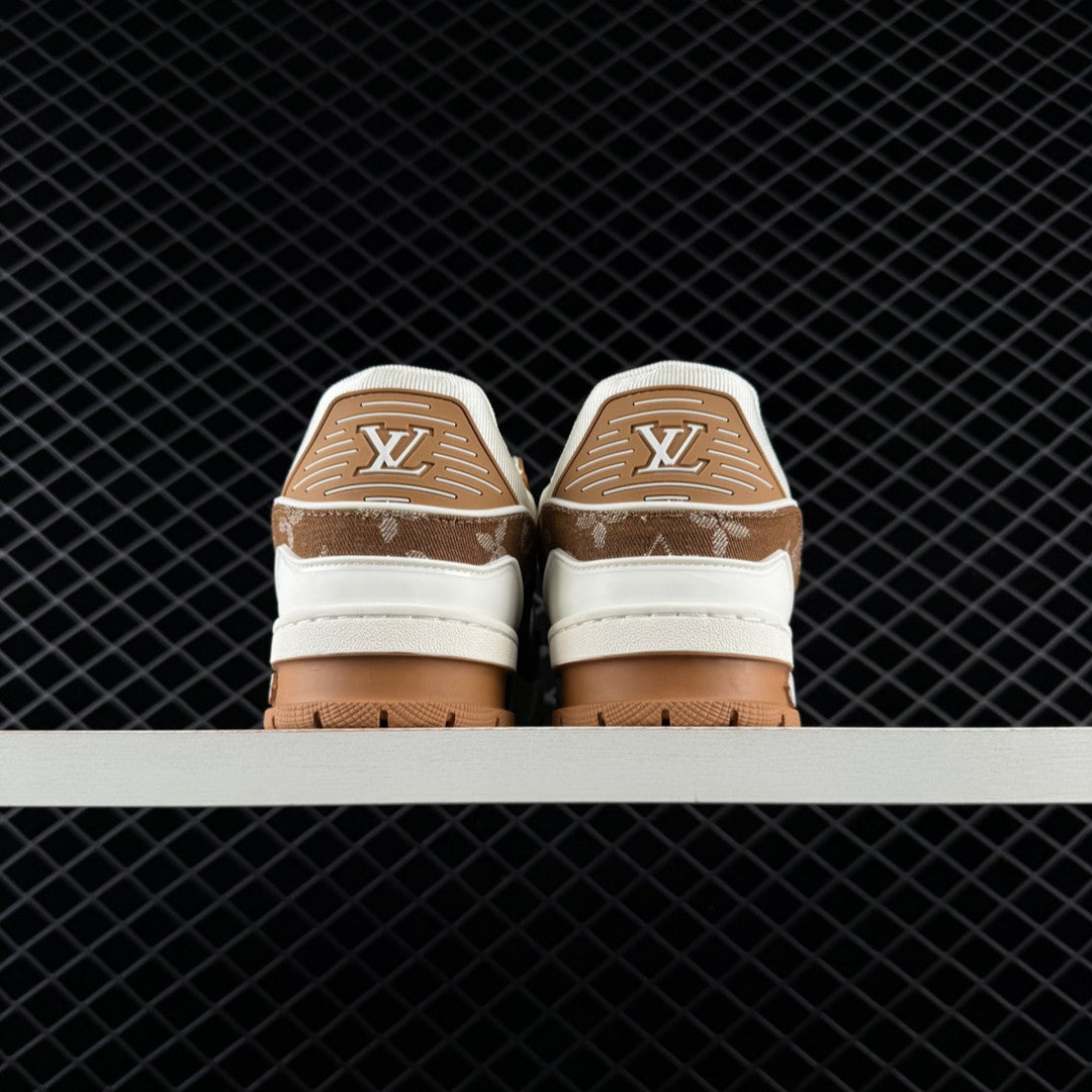 LV Trainer Monogram Denim Moka Brown