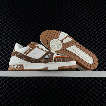 LV Trainer Monogram Denim Moka Brown
