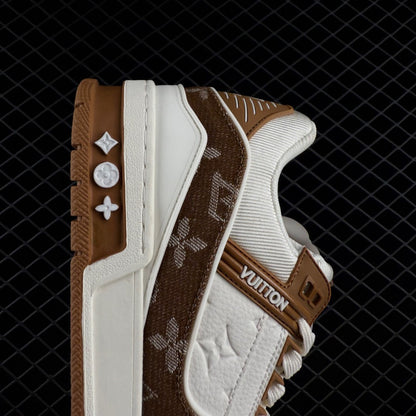 LV Trainer Monogram Denim Moka Brown