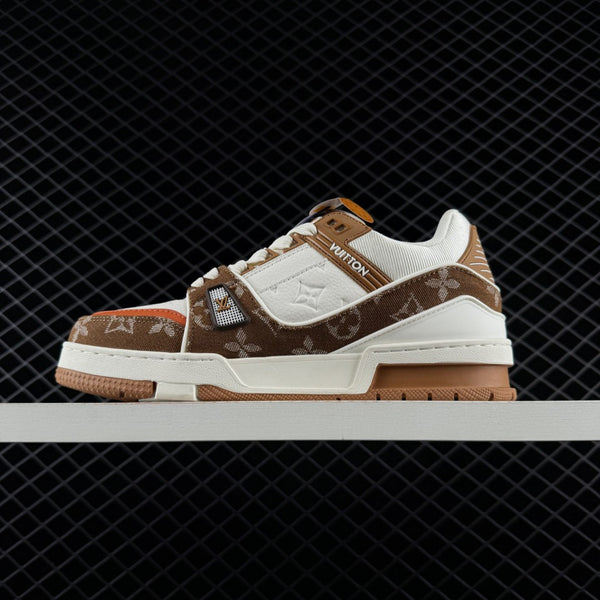 LV Trainer Monogram Denim Moka Brown