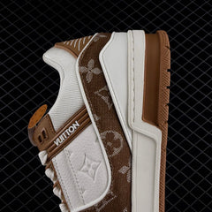 LV Trainer Monogram Denim Moka Brown
