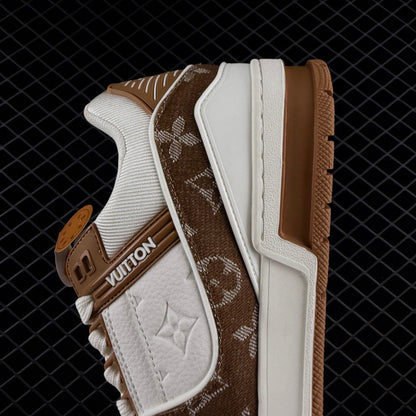 LV Trainer Monogram Denim Moka Brown