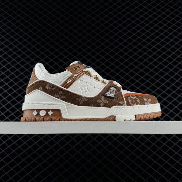LV Trainer Monogram Denim Moka Brown