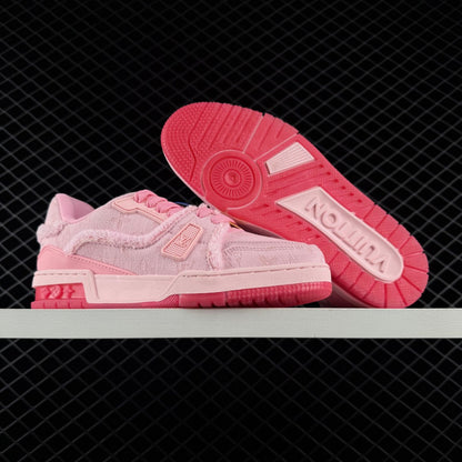 LV Trainer Monogram Denim Triple Pink