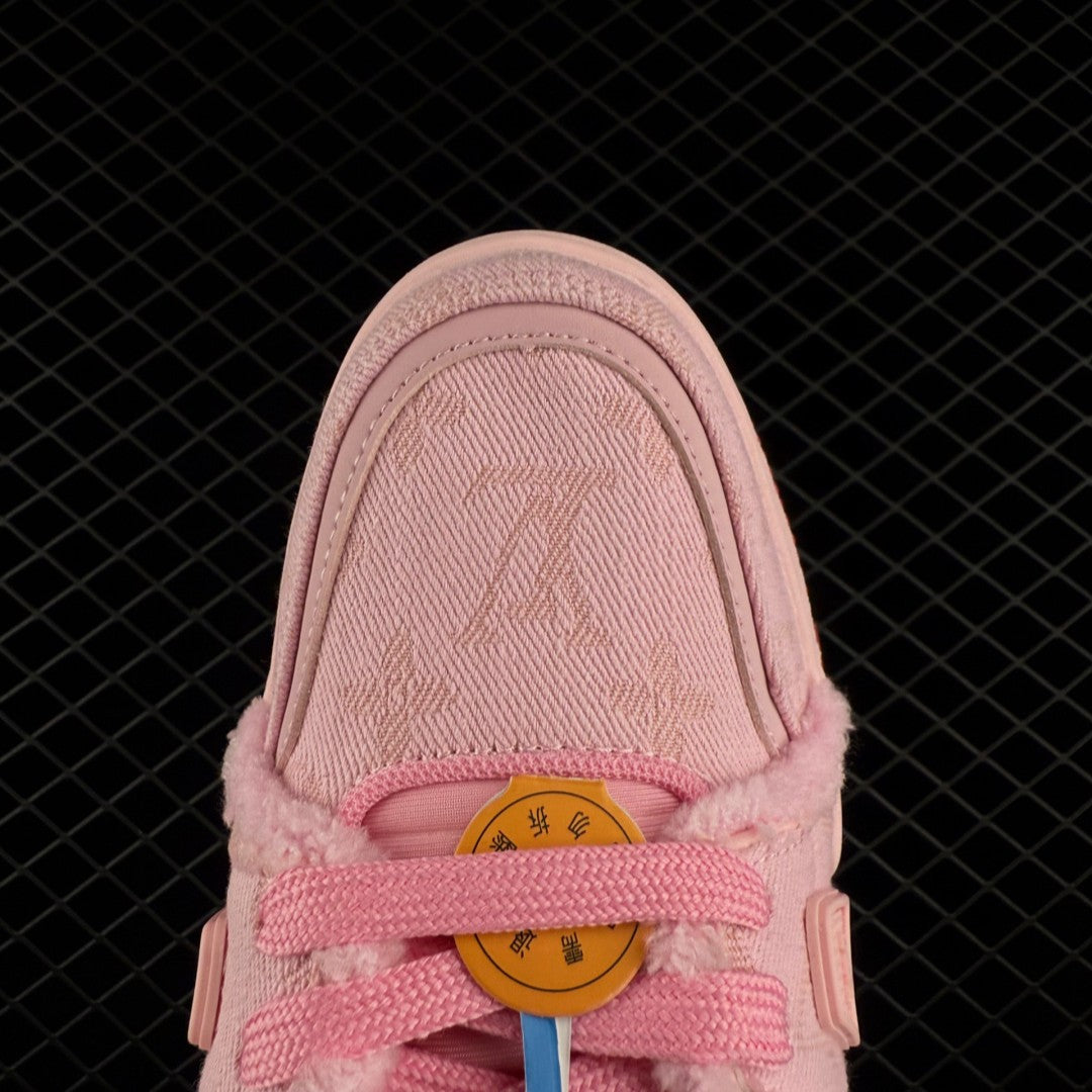 LV Trainer Monogram Denim Triple Pink