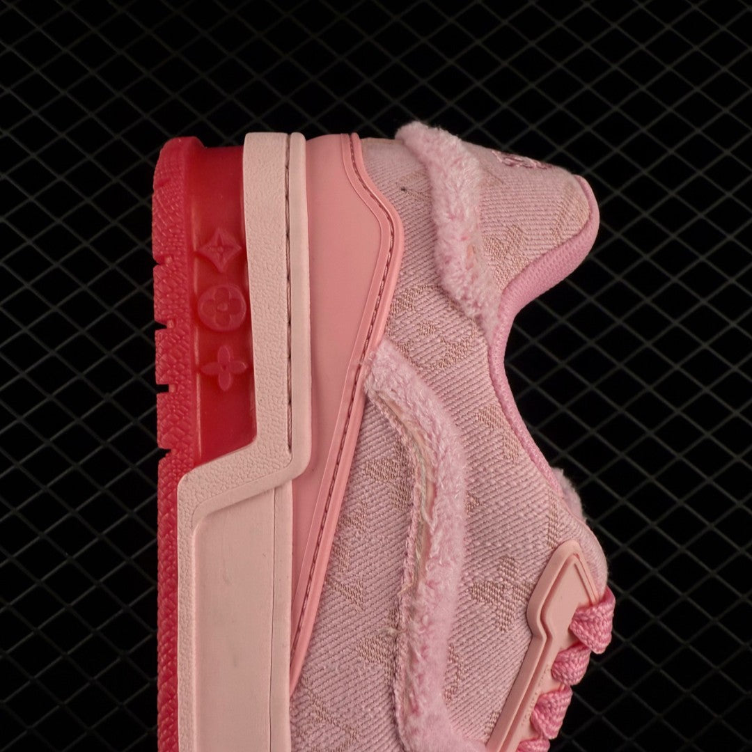 LV Trainer Monogram Denim Triple Pink