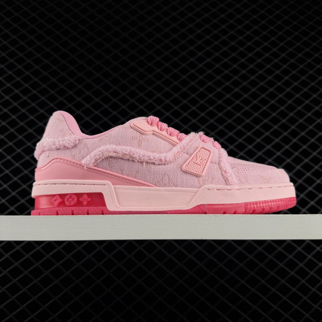 LV Trainer Monogram Denim Triple Pink