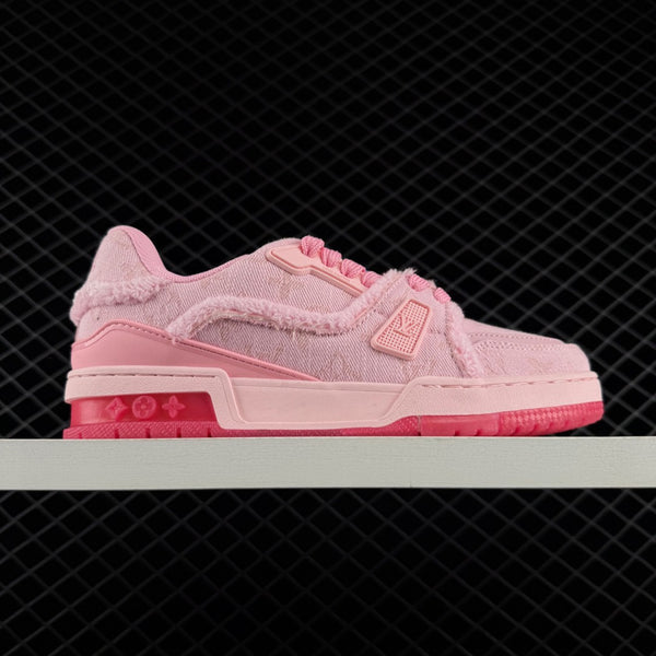 LV Trainer Monogram Denim Triple Pink