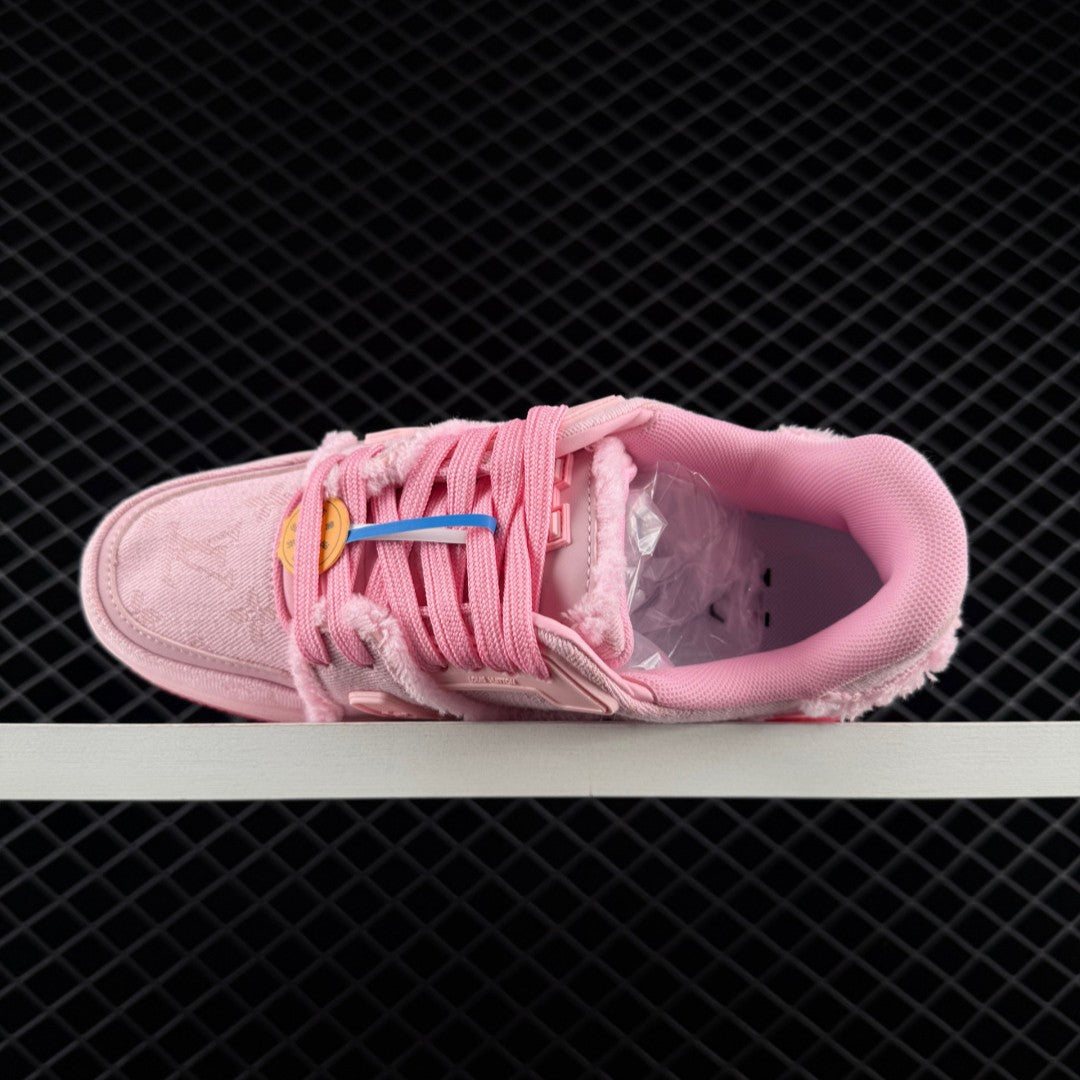LV Trainer Monogram Denim Triple Pink